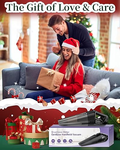 Miniatura 4 de Aspiradora de mano inalámbrica portátil  16000 Pa Aspiradora potente de succión fuerte con taza de polvo de 27.1 fl oz y luz LED  Hogar diario de