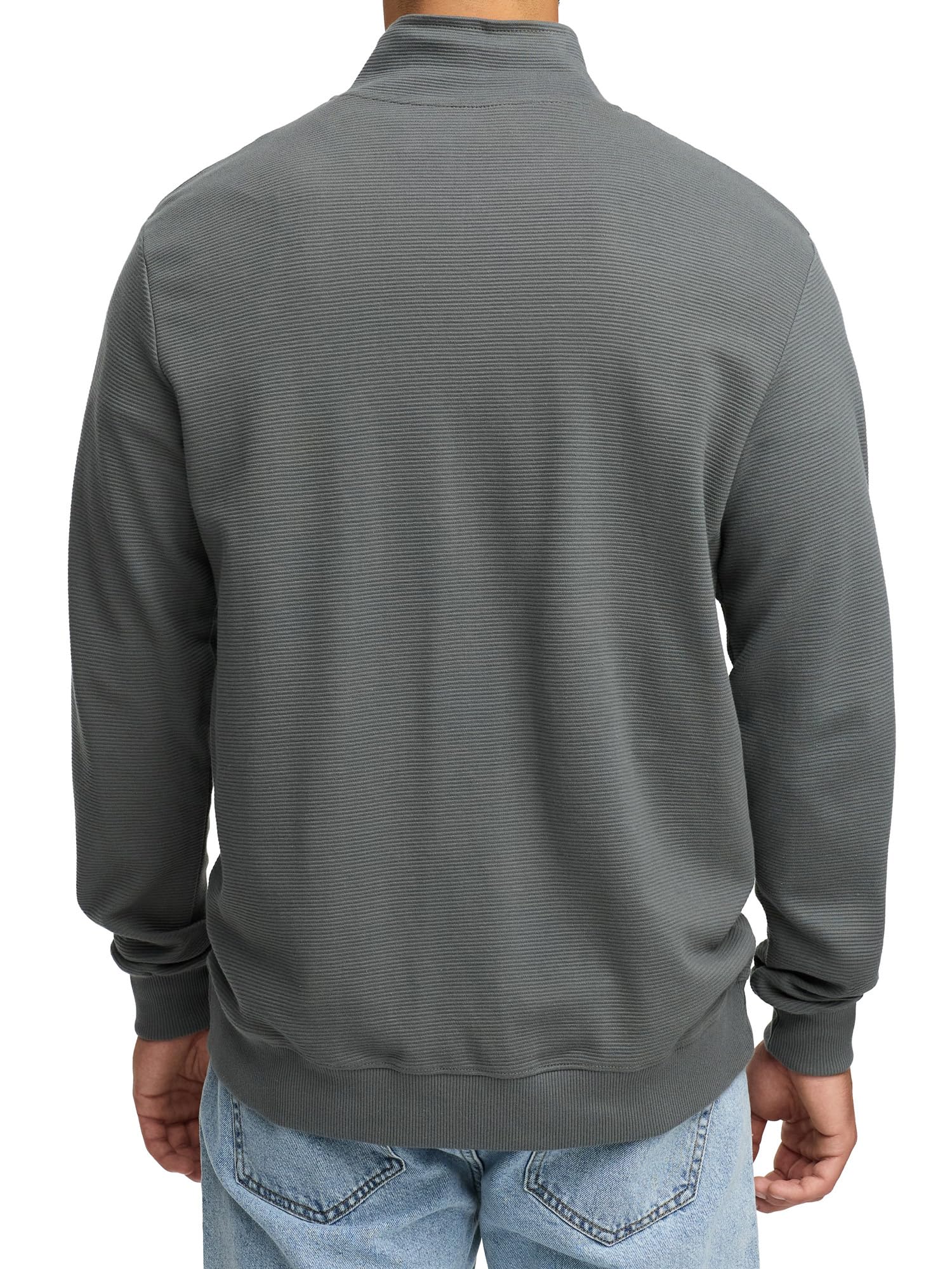 Indicode INGuadalupe Cardigan en coton pour homme | Pull avec poignets côtelés pour homme