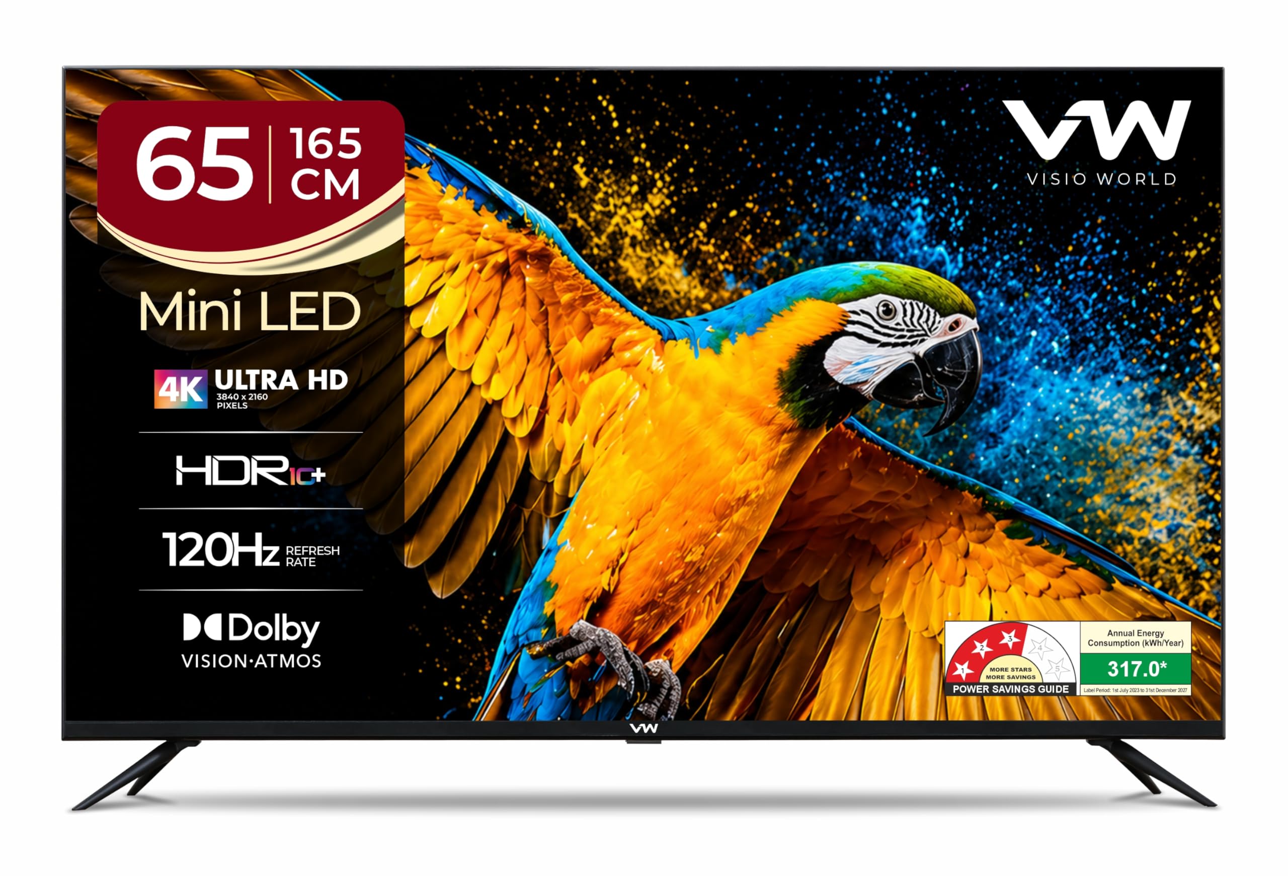 VW 165 cm (65 inches) 4K Ultra HD QLED Smart Mini LED Google TV VW65MINIQ1-image-9