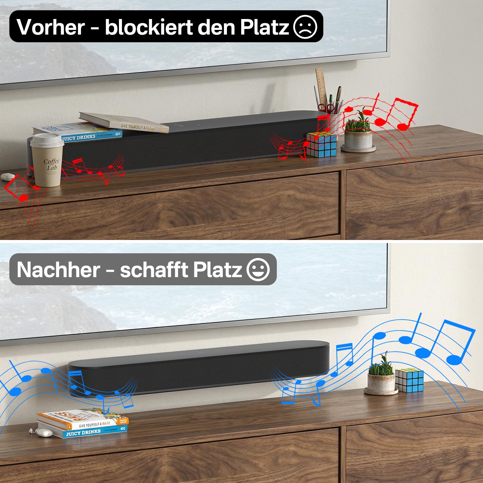 Supporto Soundbar per Sonos Beam Gen 1 & Gen 2, staffa di montaggio a parete robusta per Sonos Beam, 1 pezzo