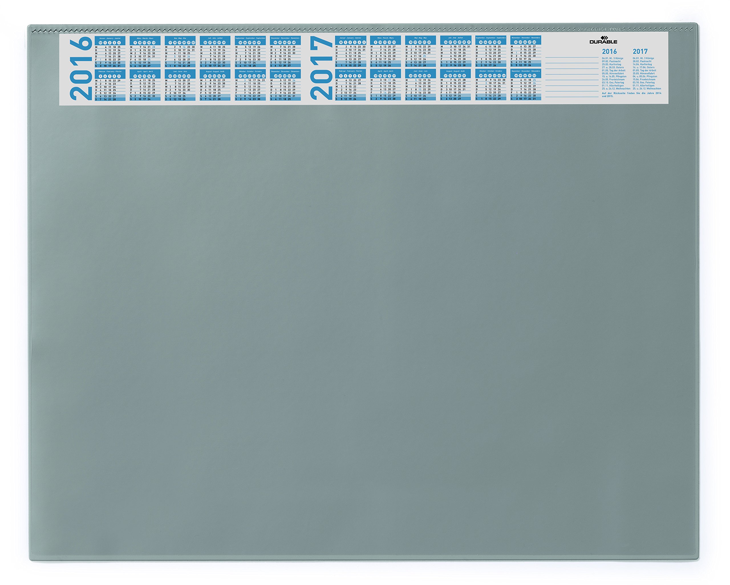 Sous-main avec Rabat Transparent Format Bureau 65 x 52 cm Gris
