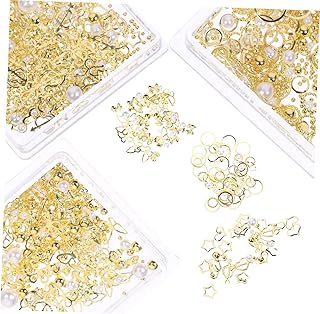 ABOOFAN 3 Caixas Ocas Decoração De Unhas Acessórios De Pérola Acessórios De Arte De Unhas Conchas Para Decoração De Suprimentos De Arte De Unhas Decoração De Manicure Acessórios De