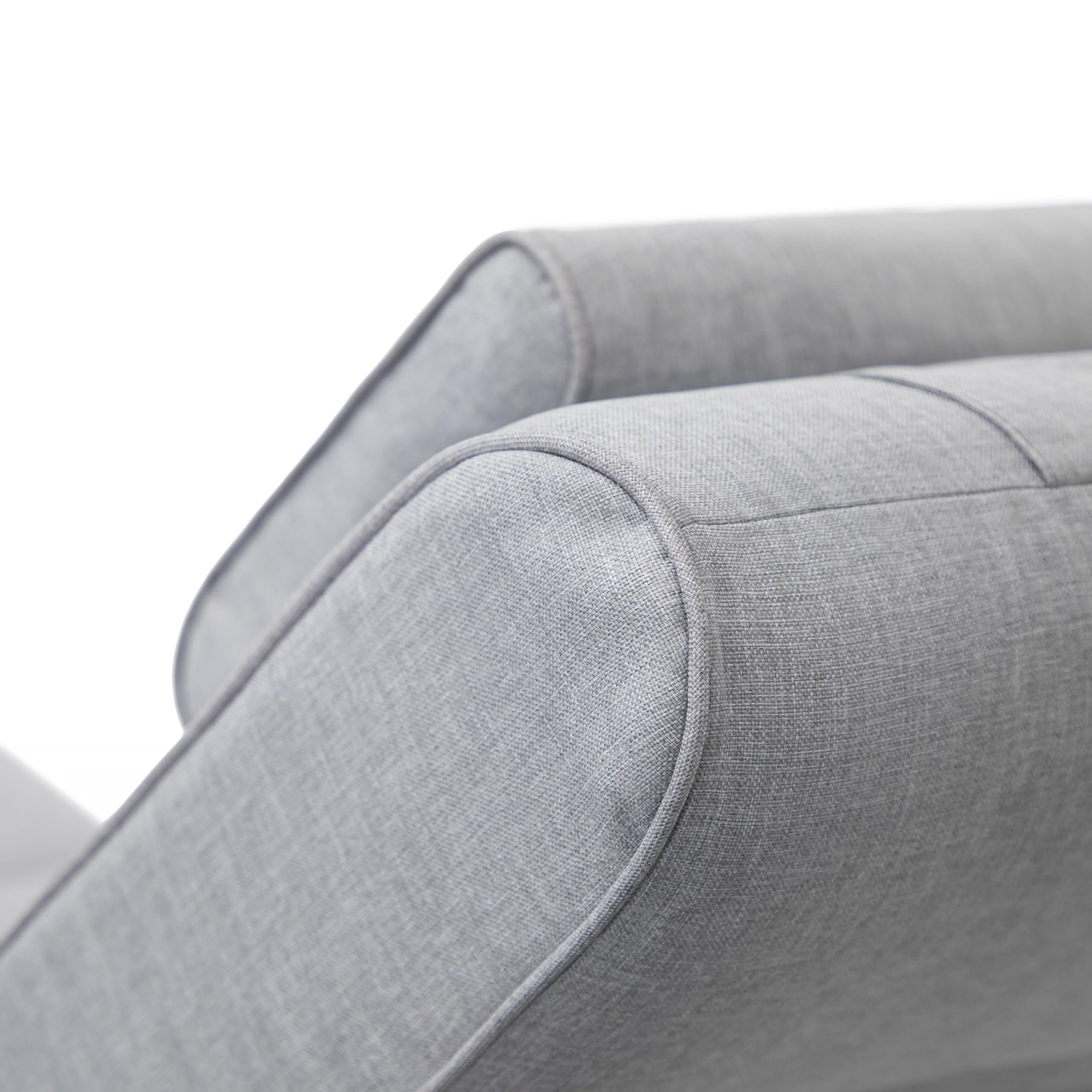 PillowPrim Gartenmöbel Matratze, für Liege, Sonnenliegen, Balkon, Outdoor, Liegenauflage, Polster, Sofa, Sitzkissen, Aschgrau, 204x60 cm