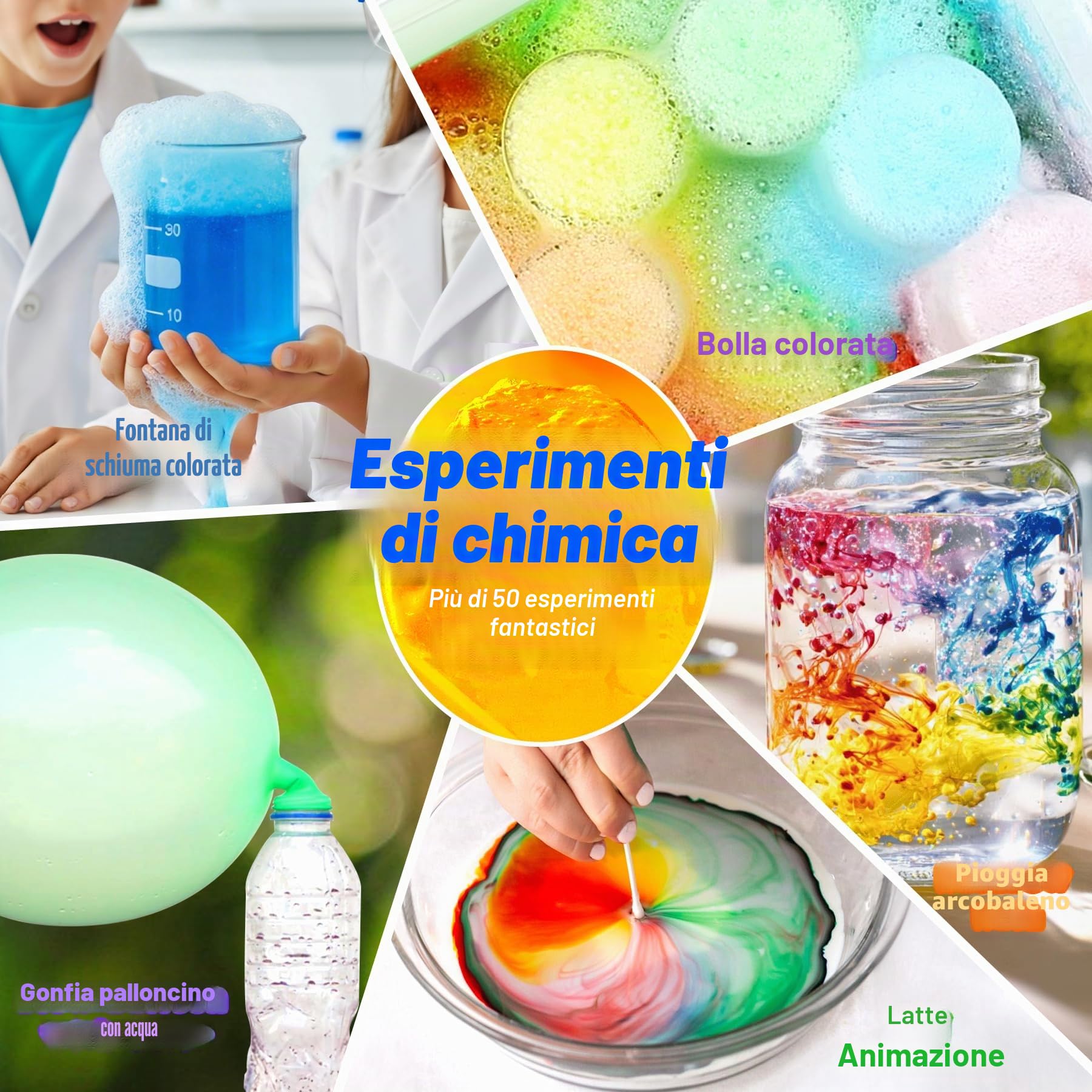 70+ Esperimenti Scientifici per Bambini - Esperimenti di Chimica - Giochi Bambini 6 7 8 9 10 Anni - Regalo Bambina Bambino Premium Tecnologia Avanzata