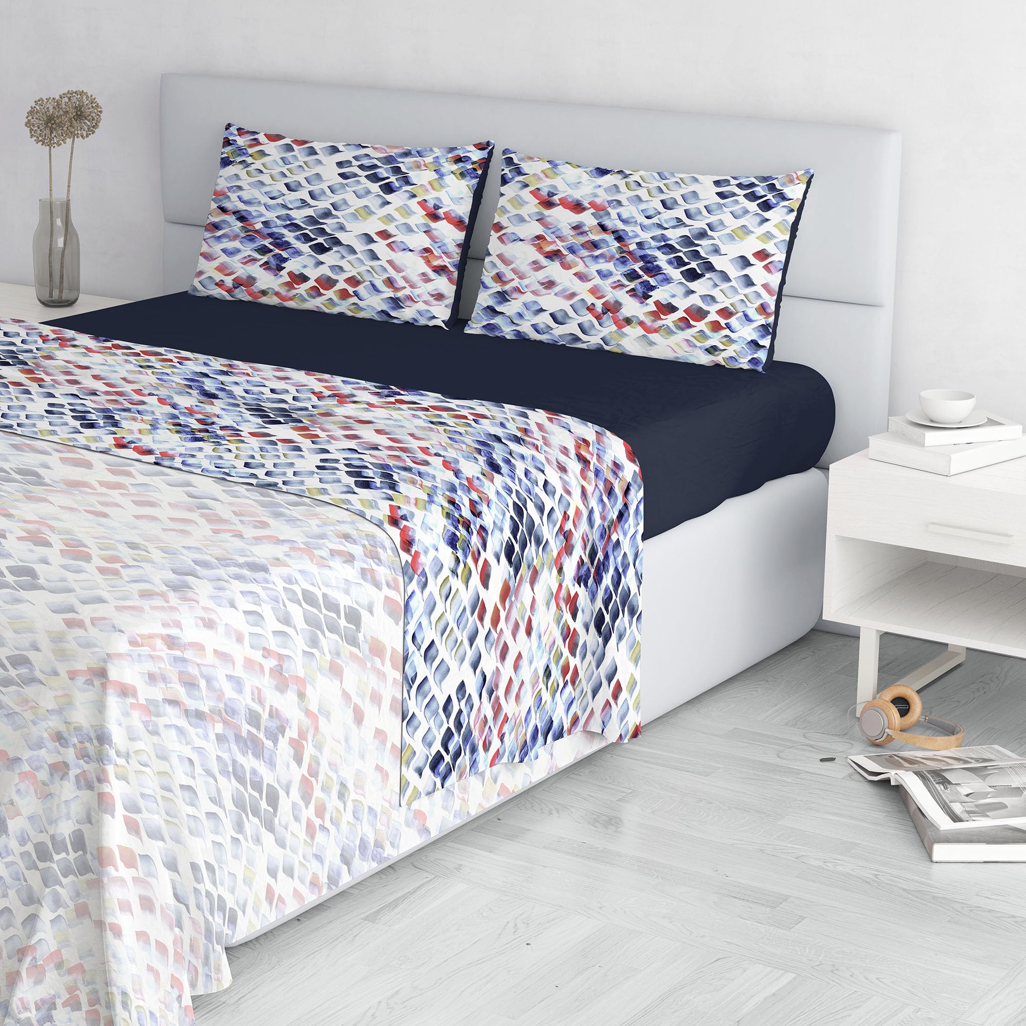 Fashion Microfibre Bedding Set, Made in Italy, Lena, Double, Double Bed