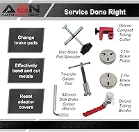Vista 2 de ABN Juego de servicio de freno de disco – Juego de herramientas de compresión universal de pinza de freno de disco de 32 piezas para pistón