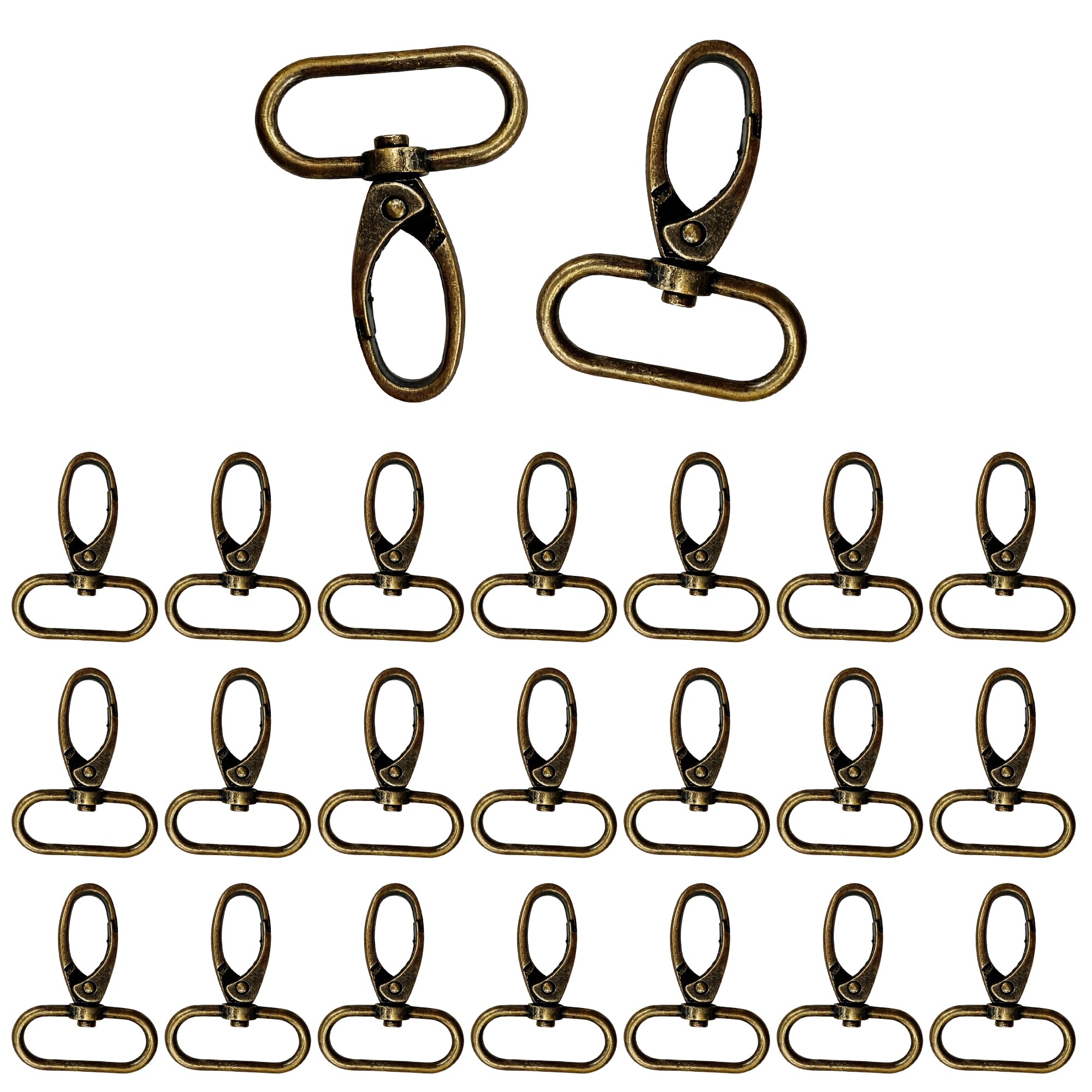 WedDecor Swivel Clasps Lanyard Lobster Claw Clasps Swivel Hook Keyring for Key Rings Crafting Keychain Crafts Resin Projects, Jewellery Making Findings, 25mm, Bronze, 50pcs