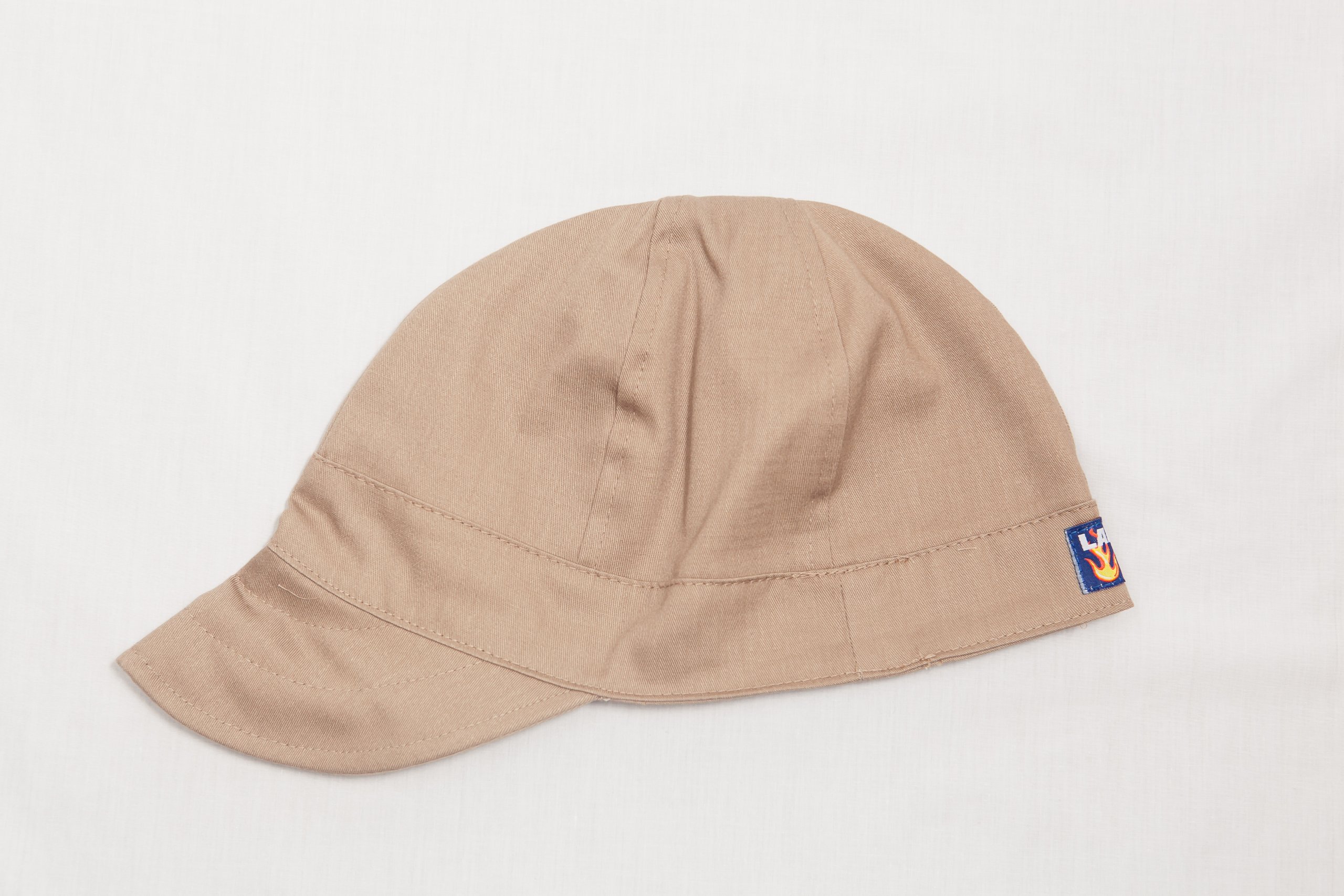 Lapco FRLapco FR LAP 6CFRKH7 3/4 Flame Resistant 6-Panel Welder's Caps, 100% Cotton, HRC 2, NFPA 70E, 7 3/4", Khaki