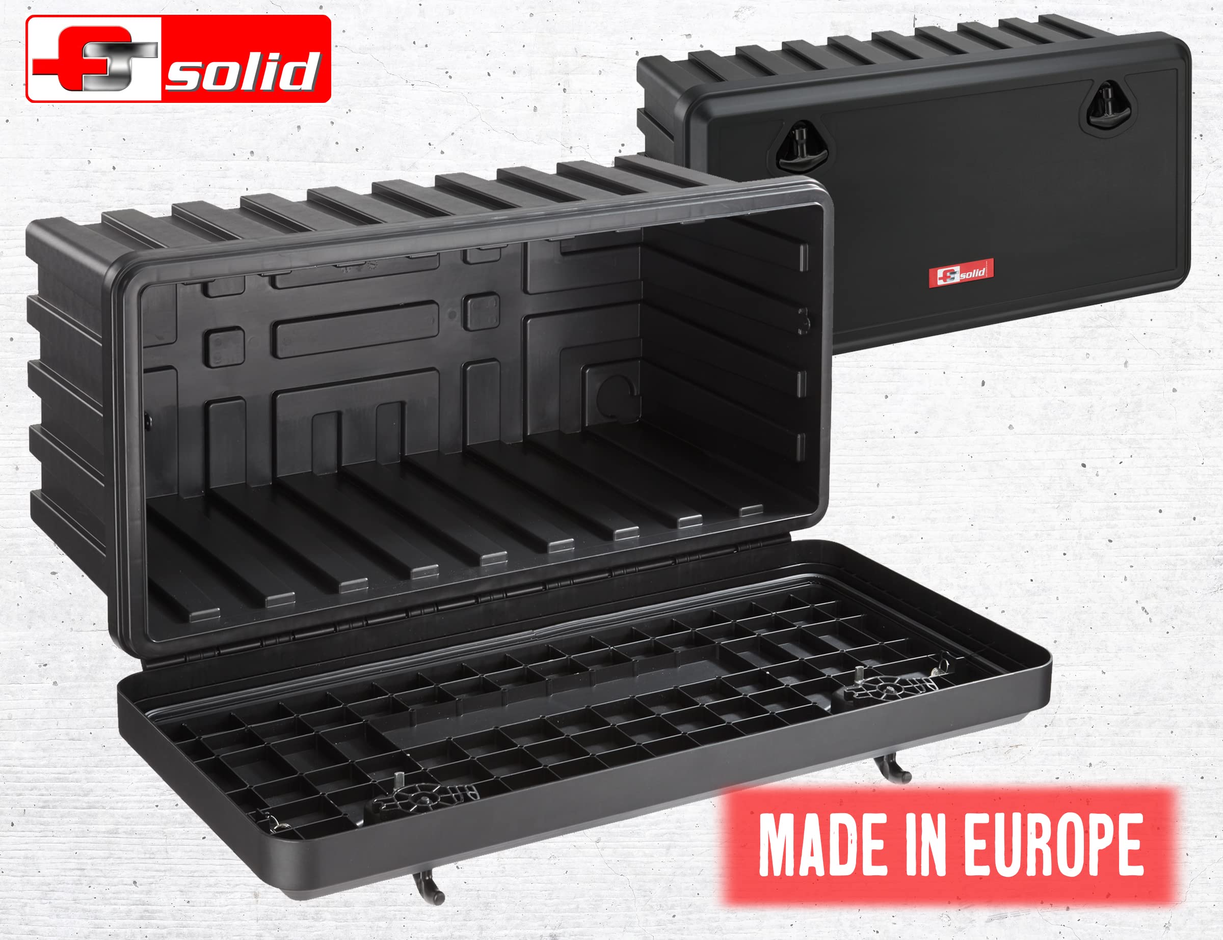 Carado Boîte De Rangement De Camion Bawer 800 + Crochets Boîte à Outils Pour Camion