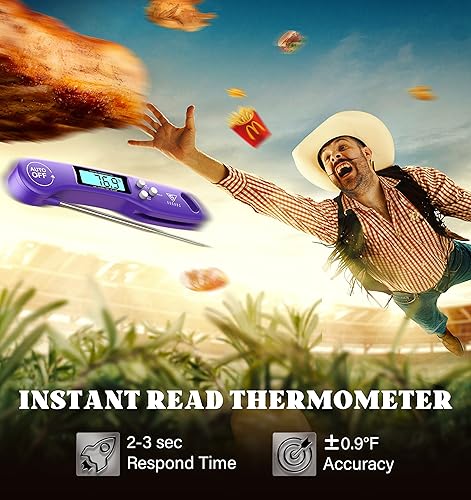 Miniatura 2 de DOQAUS Termómetro digital para carne, termómetro de alimentos de lectura instantánea para cocinar, termómetro de cocina con retroiluminación