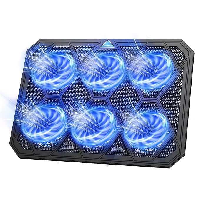 Buy Laptop Cooling Pad, Slim Portable 6 Quiet LED Fans USB