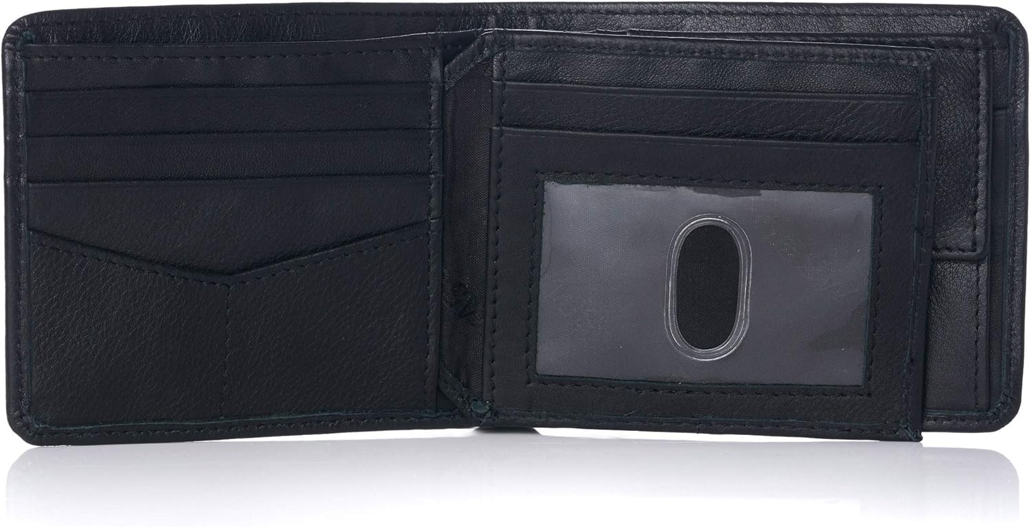 Alpine Swiss RFID Protected Men’s Max Coin Pocket Bifold Wallet with Divided Bill Section Comes in a Gift Box