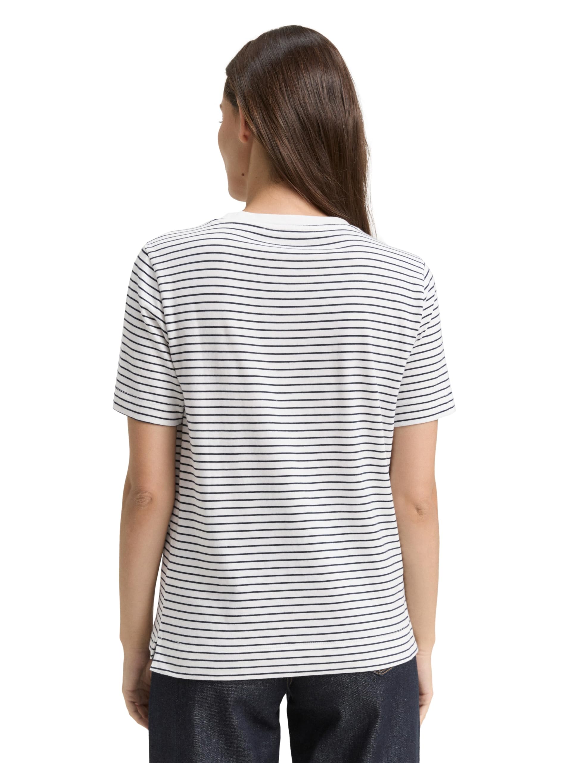 TOM TAILOR Denim T-Shirt Donna Manica Corta – Girocollo In Jersey Morbido – Vestibilità Normale (Pacco Da 1)