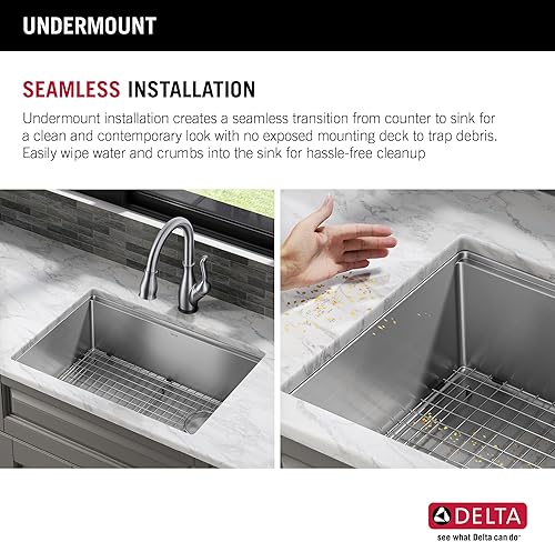 Miniatura 2 de DELTA - Lavaplatos Lorelai de acero inoxidable para estación de trabajo con tarja individual con borde WorkFlow y kit de 6accesorios para chef