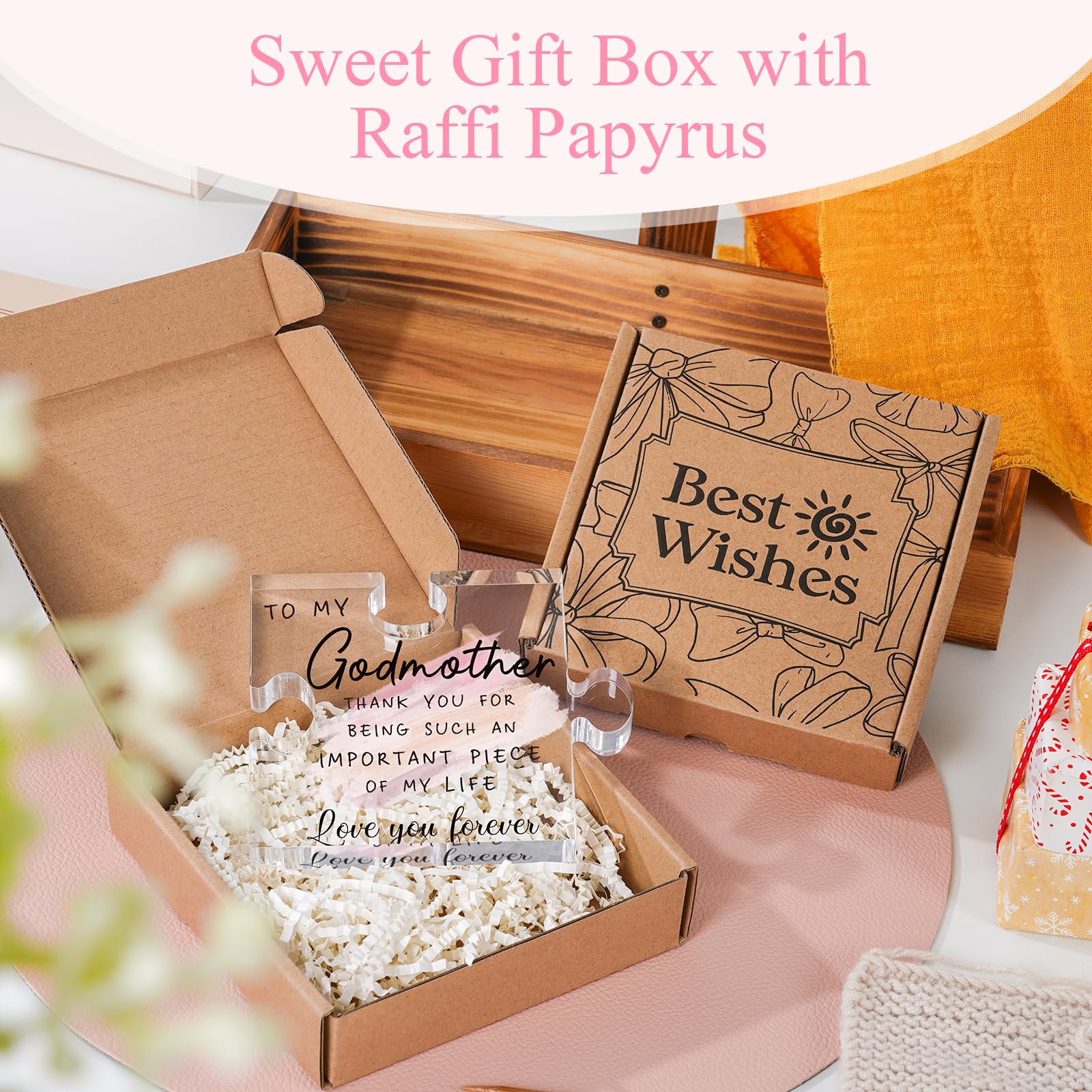Godmother Gift from Godchild - Mothers Day Gifts for Godmother Proposal Gift Puzzle Piece God Mother Birthday Christmas Promoted to Godmother Gifts