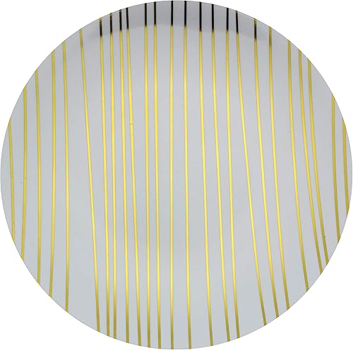 Trendables Platos de plástico desechables de 8 pulgadas, platos de plástico de grado alimenticio para ensaladapostre - Diseño glamoroso, paquete de