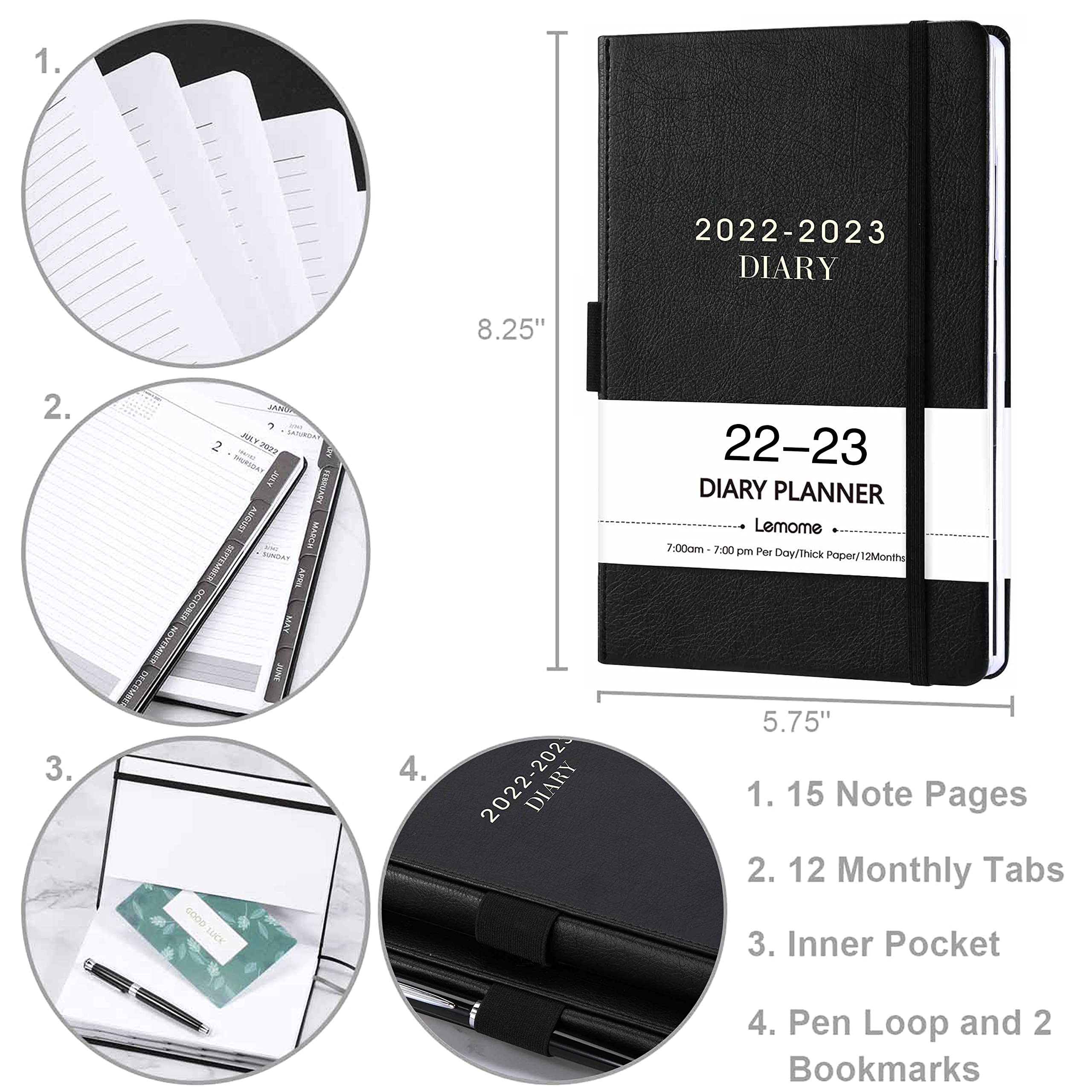 Buy 20222023 Diary 20222023 Daily Planner, July 2022June 2023, Appointment Book 53/4" x 8