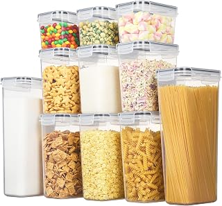 Vtopmart Kitchen Storage Container, 11-Piece Set of 24 Labels | Set of 11 Storage Containers, BPA-Free, Kitchen Boxes for Flour, Sugar