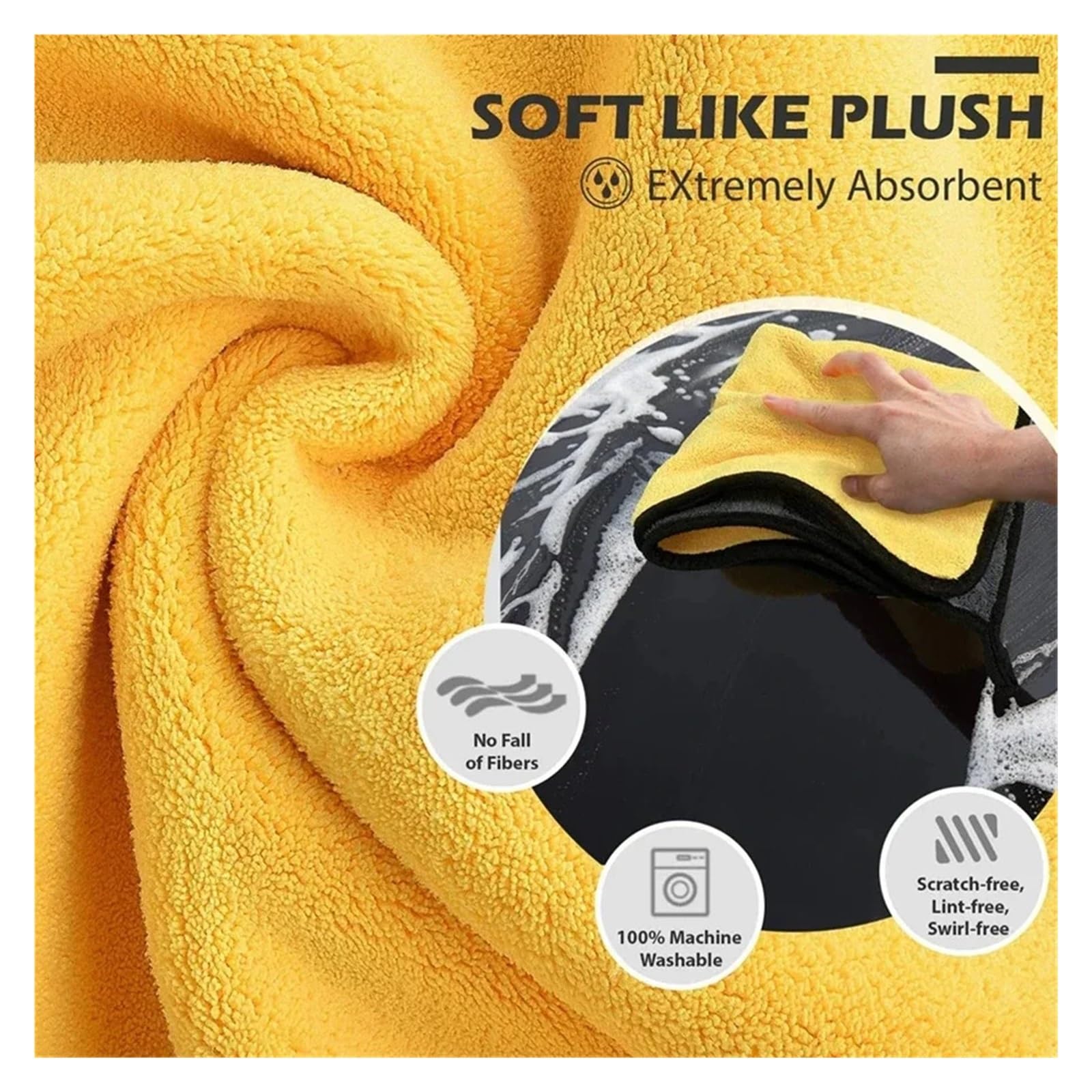30er-Pack Auto-Reinigungstücher, professionelle Reinigung, Auto-Wischtücher, Mikrofasertücher, Autowaschtücher, Zubehör für Autopflege(30X30CM)