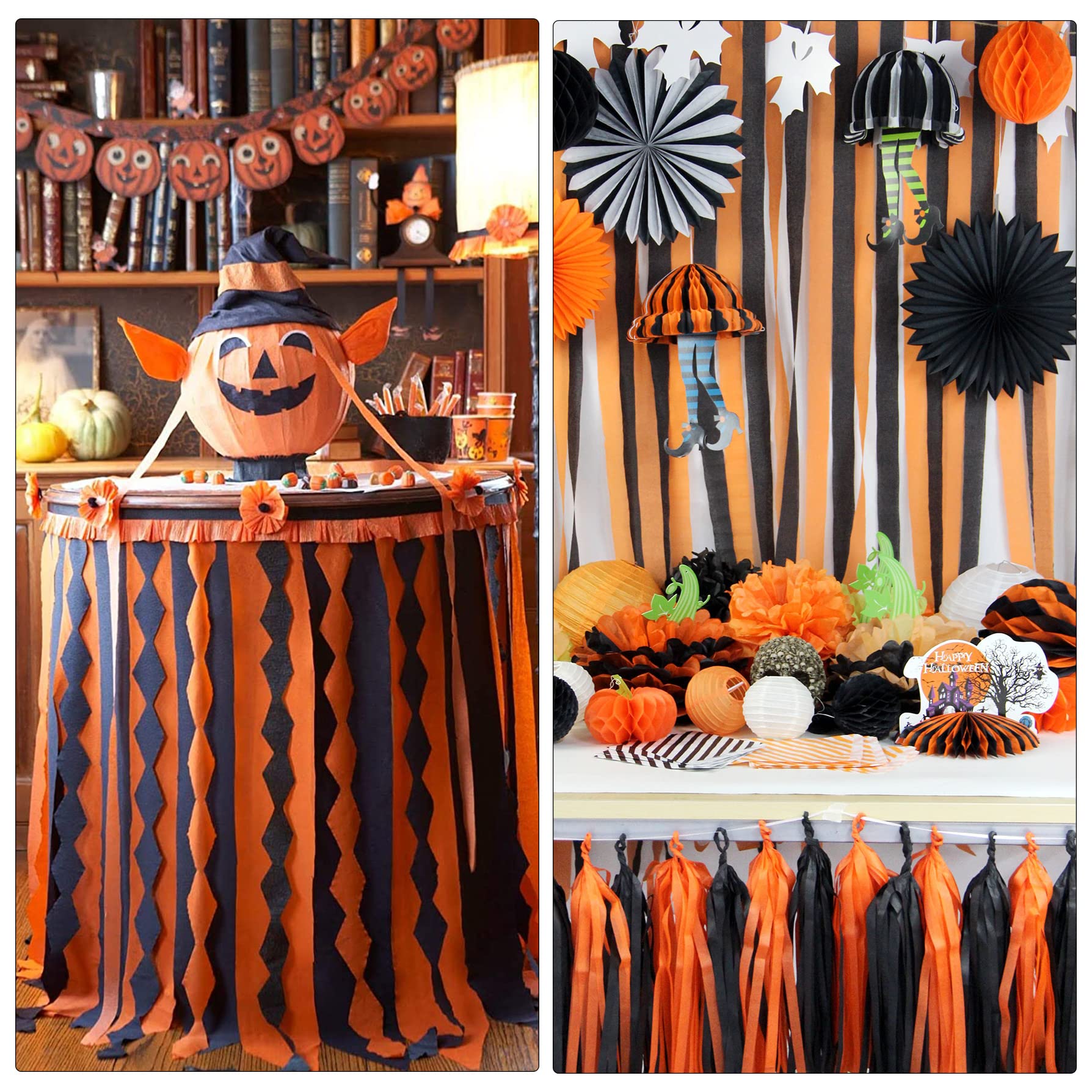 Lot De 50 Pailles En Papier Multicolores Pour Halloween