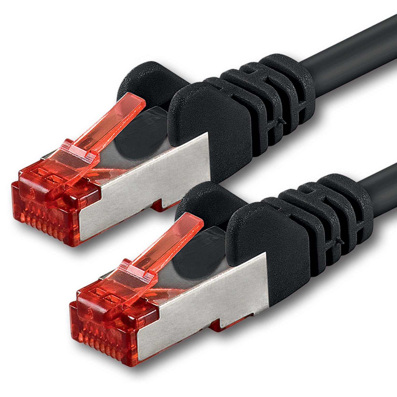 1aTTack.de 1x 10m - Cat 6 network cable patch cable Cat6 RJ45 SFTP - black - 1
