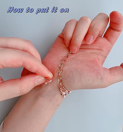 Miniatura 6 de Fohuas Correa de cuentas hecha a mano compatible con Apple Watch de 1.496 pulgadas1.575 pulgadas1.614 pulgadas, pulsera delgada y ajustable de color