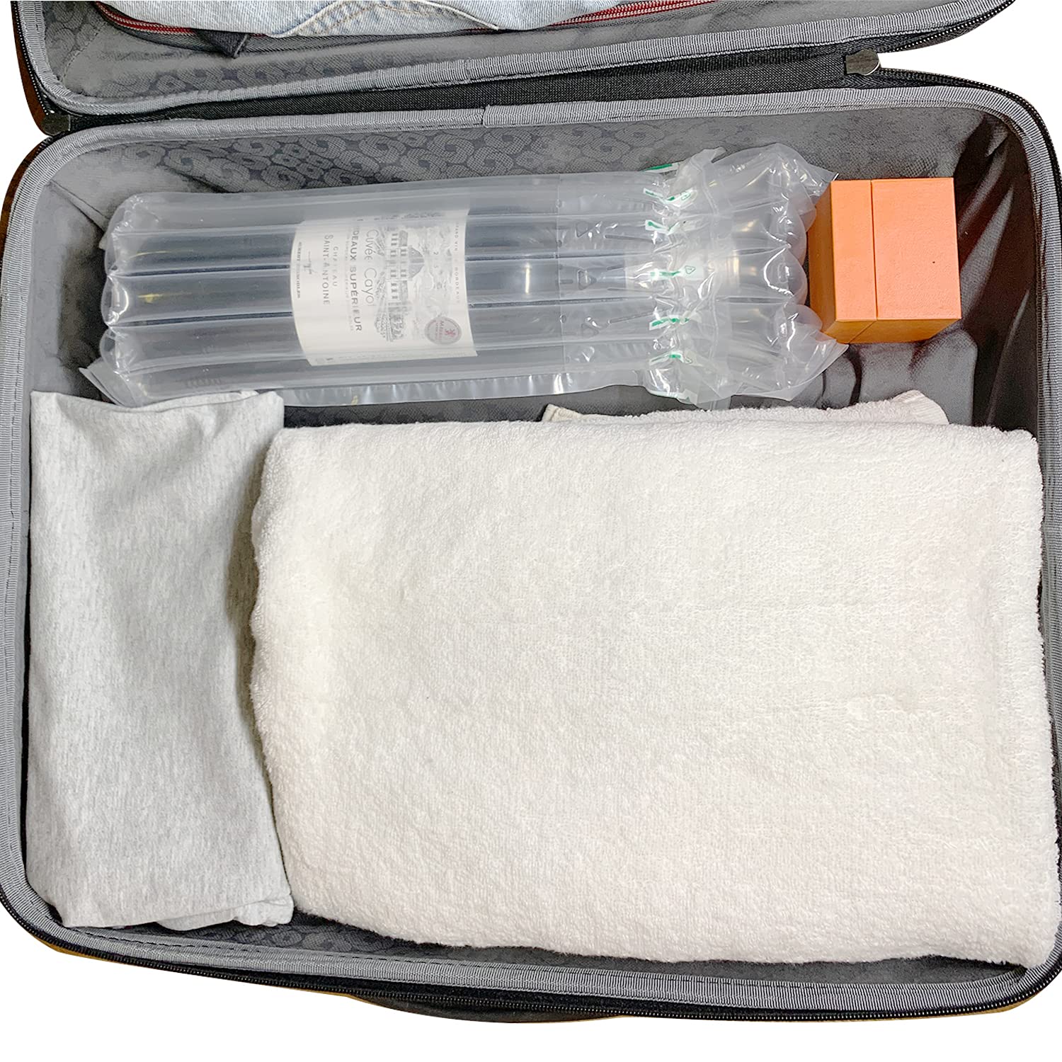 50x Sacchetti Protettivi per Bottiglie di Vino (con Pompa) - Imballaggio Gonfiabile Pluriball Riutilizzabile - Custodia Buste Aria per Trasporto Bottiglie, Olio, Cosmetici e Oggetti Fragili
