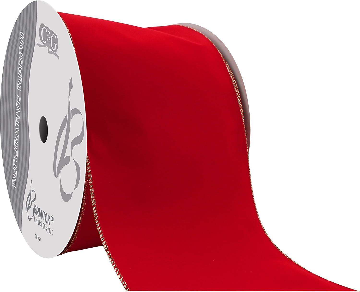 Amazon.com: Berwick IVV-300-50-MDG Offray DWI Value Velvet Ribbon - 6 ...