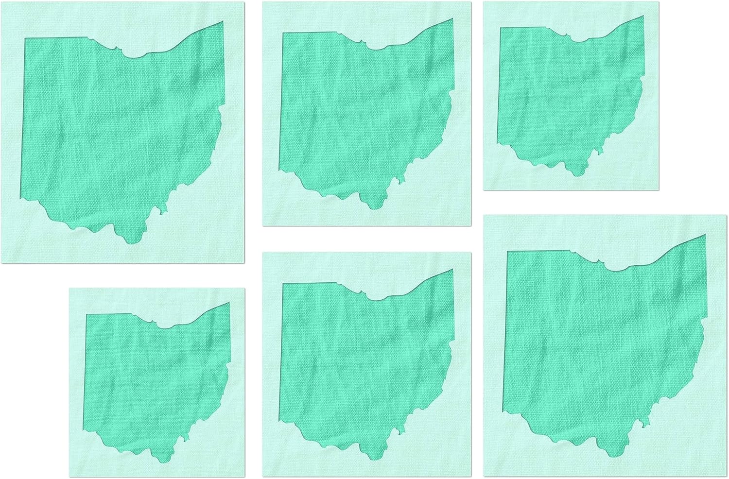 Stencil Stop Ohio State Outline Stencil - Reusable for DIY Projects, Painting, Drawing, Crafts - 14 Mil Mylar Plastic (24 x 21.72 inches)
