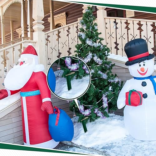 Miniatura 4 de 100 estacas de Navidad para patio, 8.8 pulgadas, estacas inflables de plástico para anclaje, estacas de anclaje resistentes, estacas de tienda de