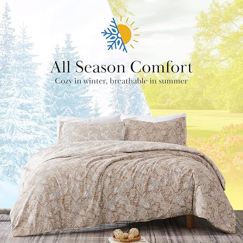 Miniatura 22 de Southshore Fine Living, Inc. Juego de edredón de 2 piezas, tamaño individual, juego de edredón floral con funda de almohada, pájaros y flores