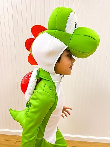 Miniatura 3 de Disguise Disfraz de Yoshi para niños, disfraz oficial de Super Mario Bros Deluxe para niños con tocado