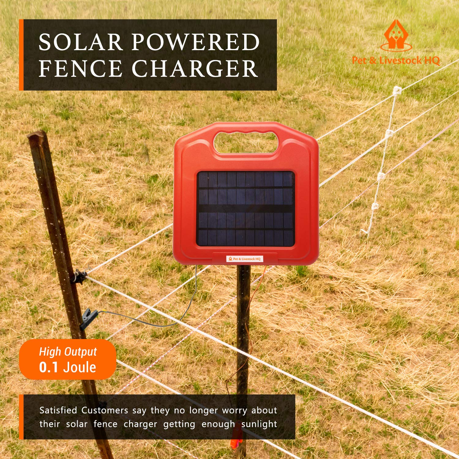 Solar Electric Fence 5KM Charger Controller Animal Sheep Horse Cattle