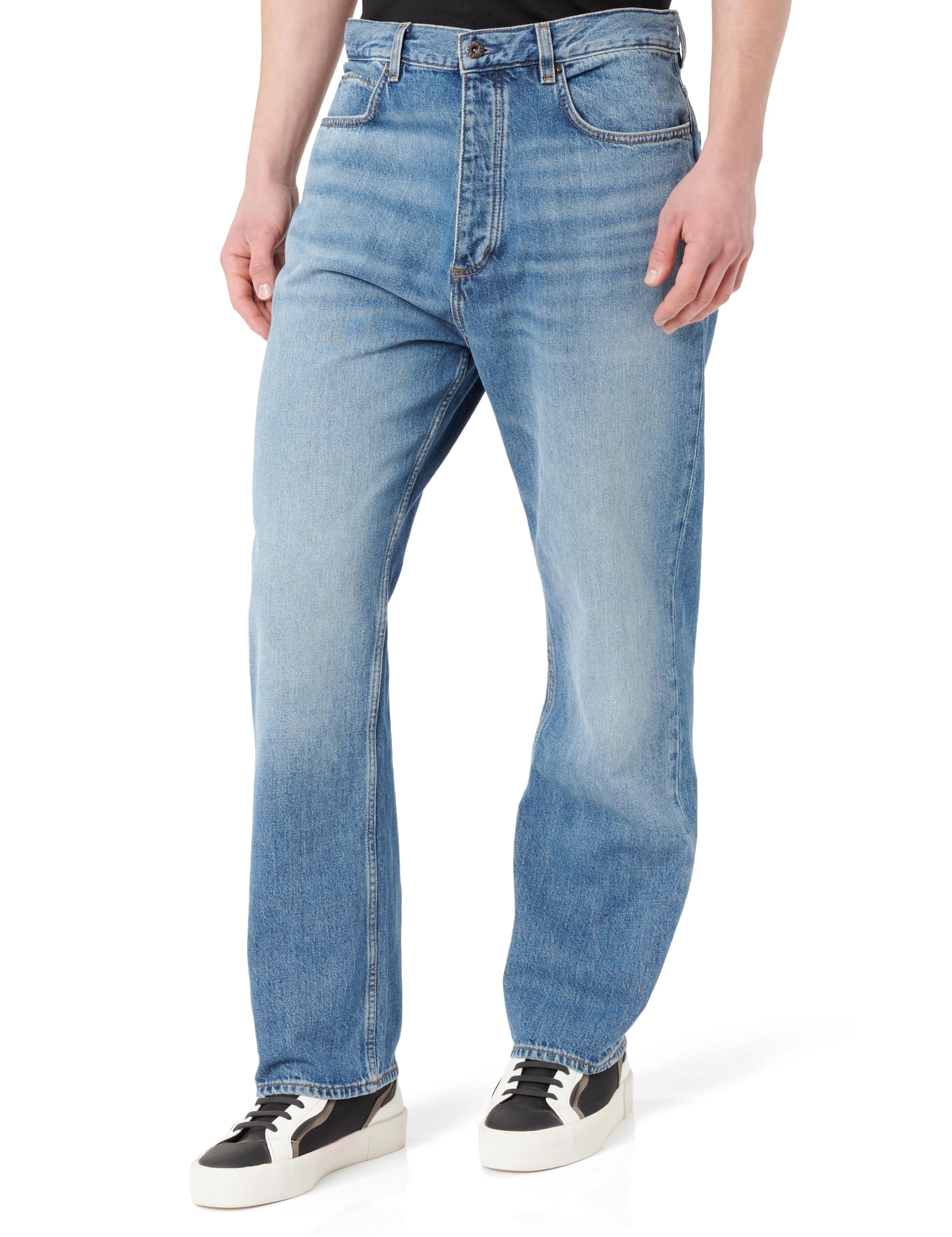Hugo Men's Nate Jeans Trousers, Navy, 32 W/32 L