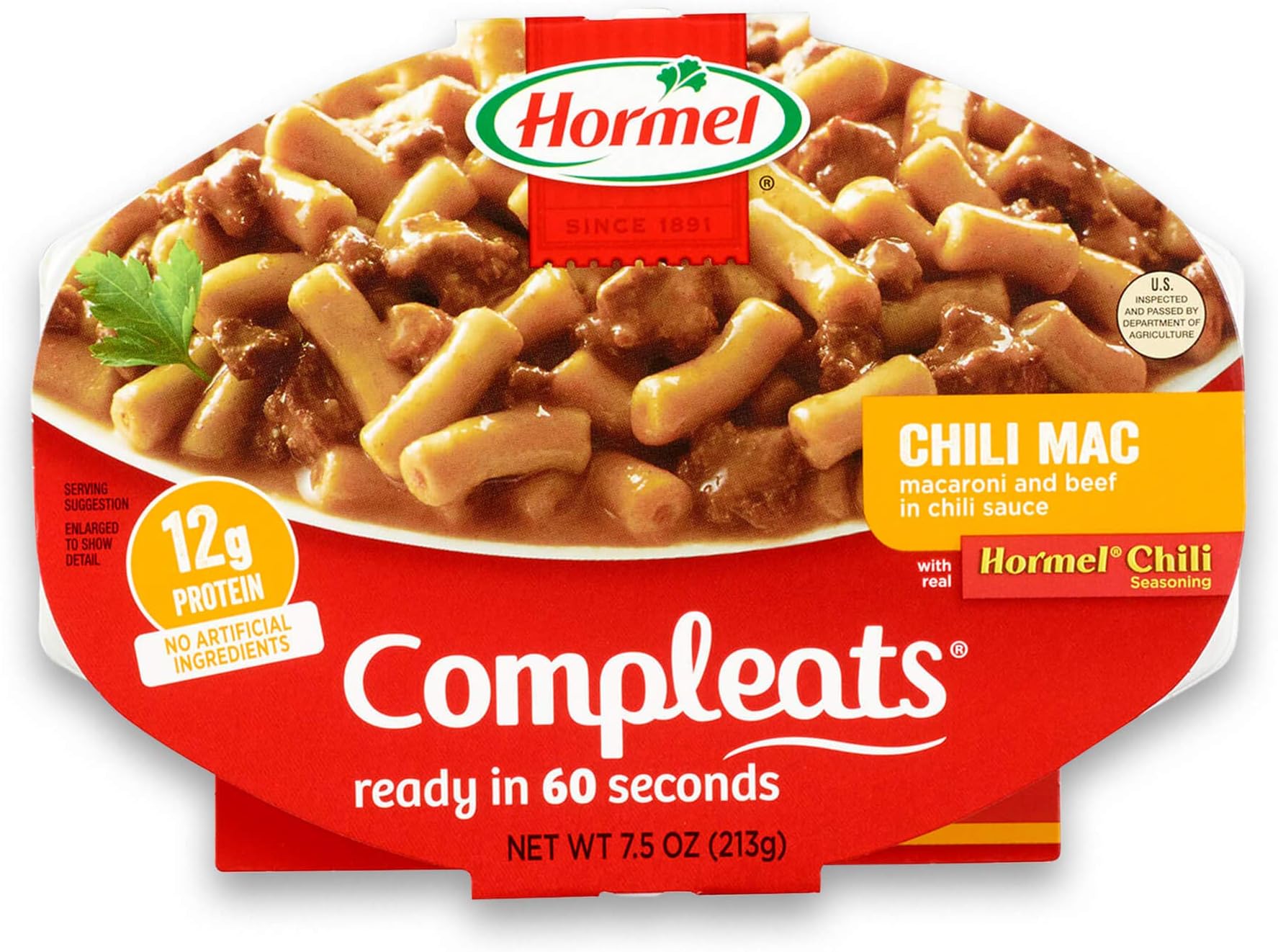 HORMEL COMPLEATS Chili Mac Microwave Tray, 7.5 Ounce