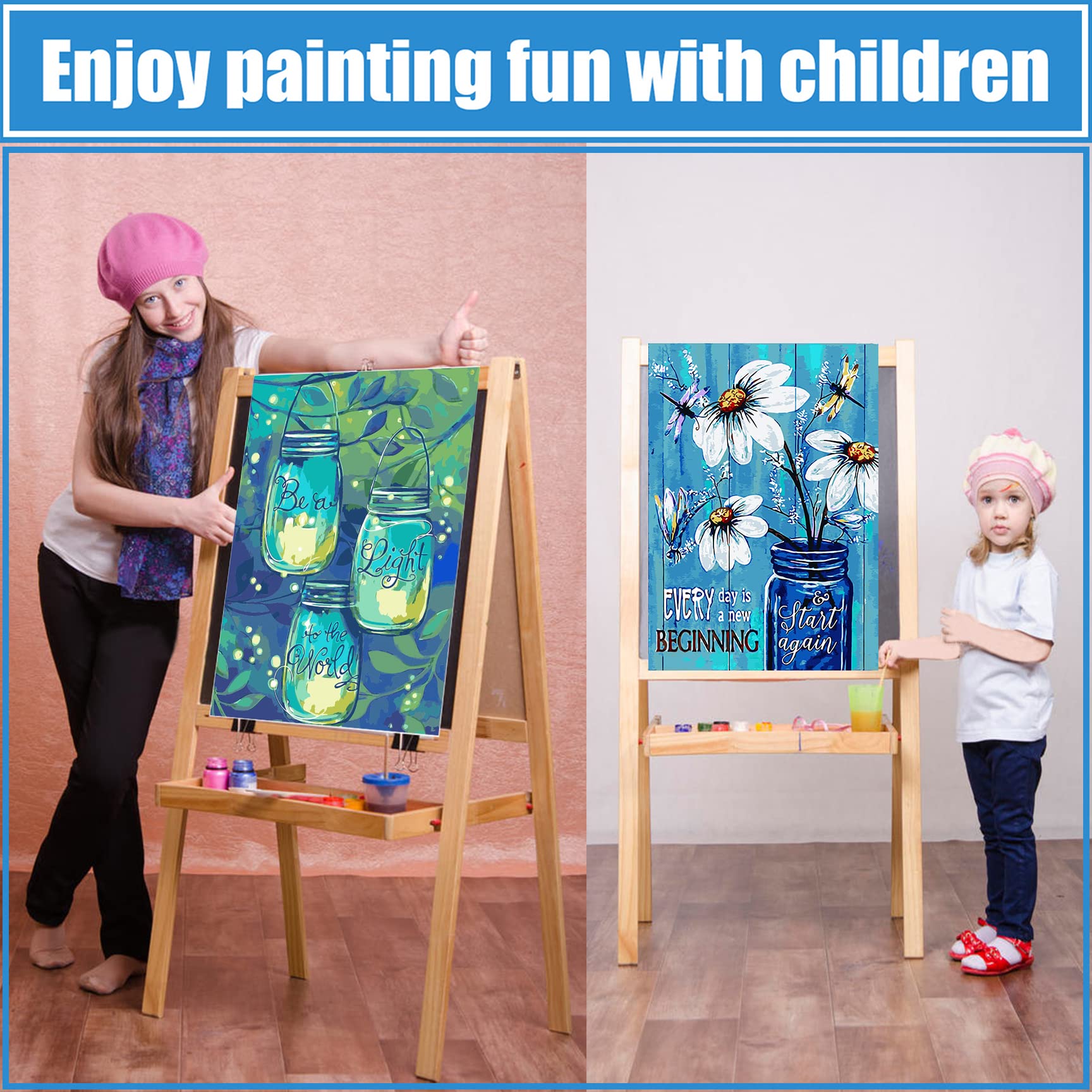 Kit De Pintura Por Números Para Adultos, Pintura De Flores Por Números, Ciudad Pequeña, Color Por Números, Para Principiantes, Kit De Manualidades De Pintura Acrílica Para Adultos, Con Pinceles Y