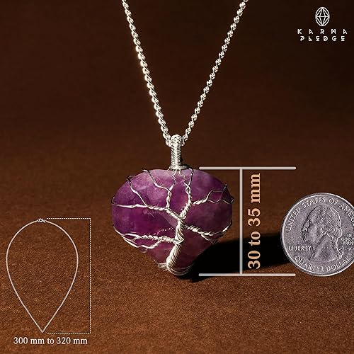 Miniatura 3 de KARMAPLEDGE Collares de cristal curativo hechos a mano para mujeres y hombres, colgantes de cristal de chakra para curación, yoga, meditación,