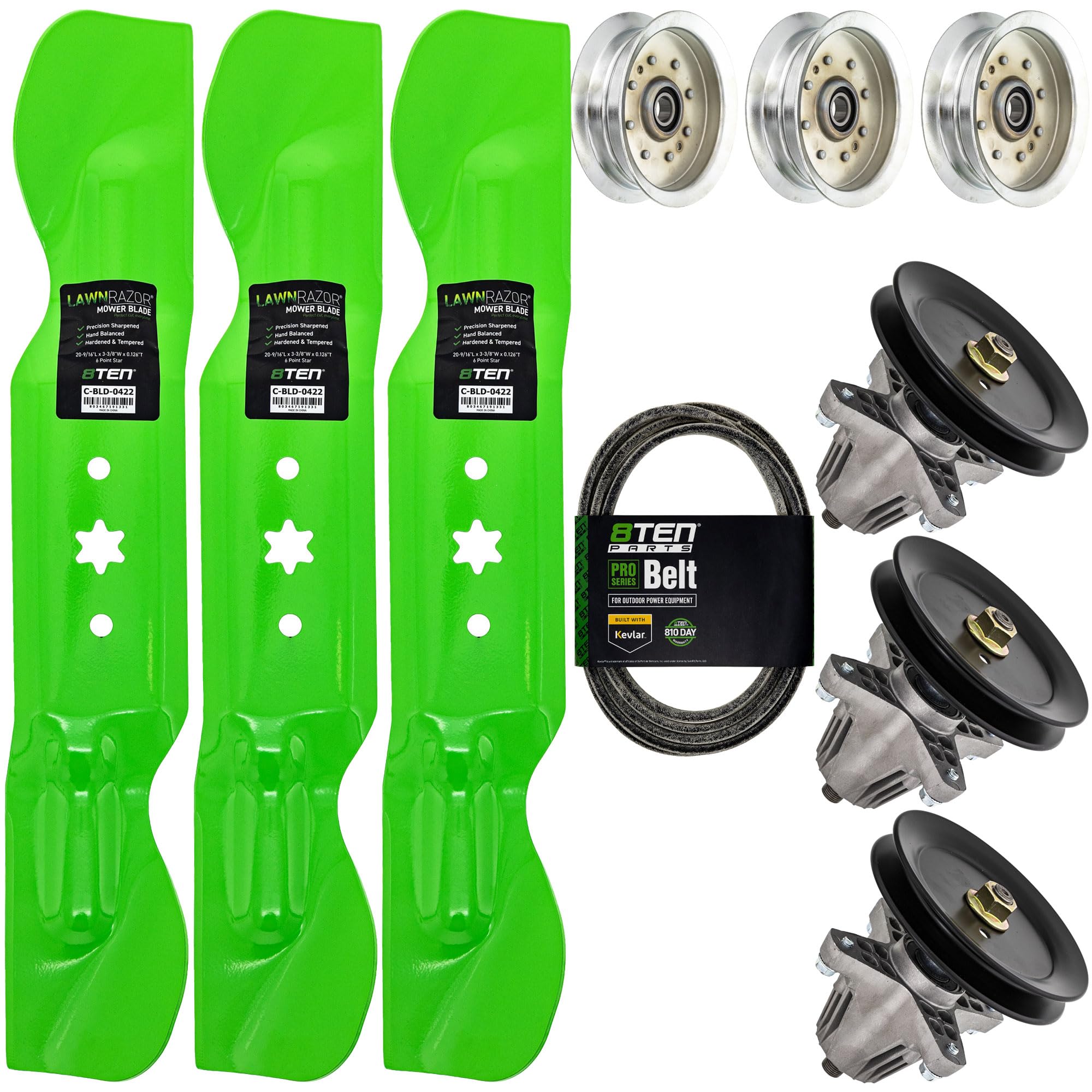 メンテナンス sideTKJ1230 Amazon.com : 8TEN Deck Rebuild Kit Blade Spindle Belt Idler Kit