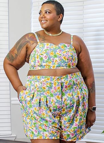 Miniatura 4 de Know Me Kit de patrón de costura para mujer, pantalones cortos y pantalones de pierna extra ancha para mujer, código de diseño ME2028, tallas