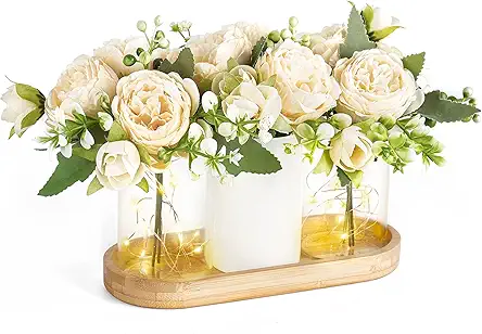 Dahey Lights Glass Vase Centerpiece Table Decorations for...