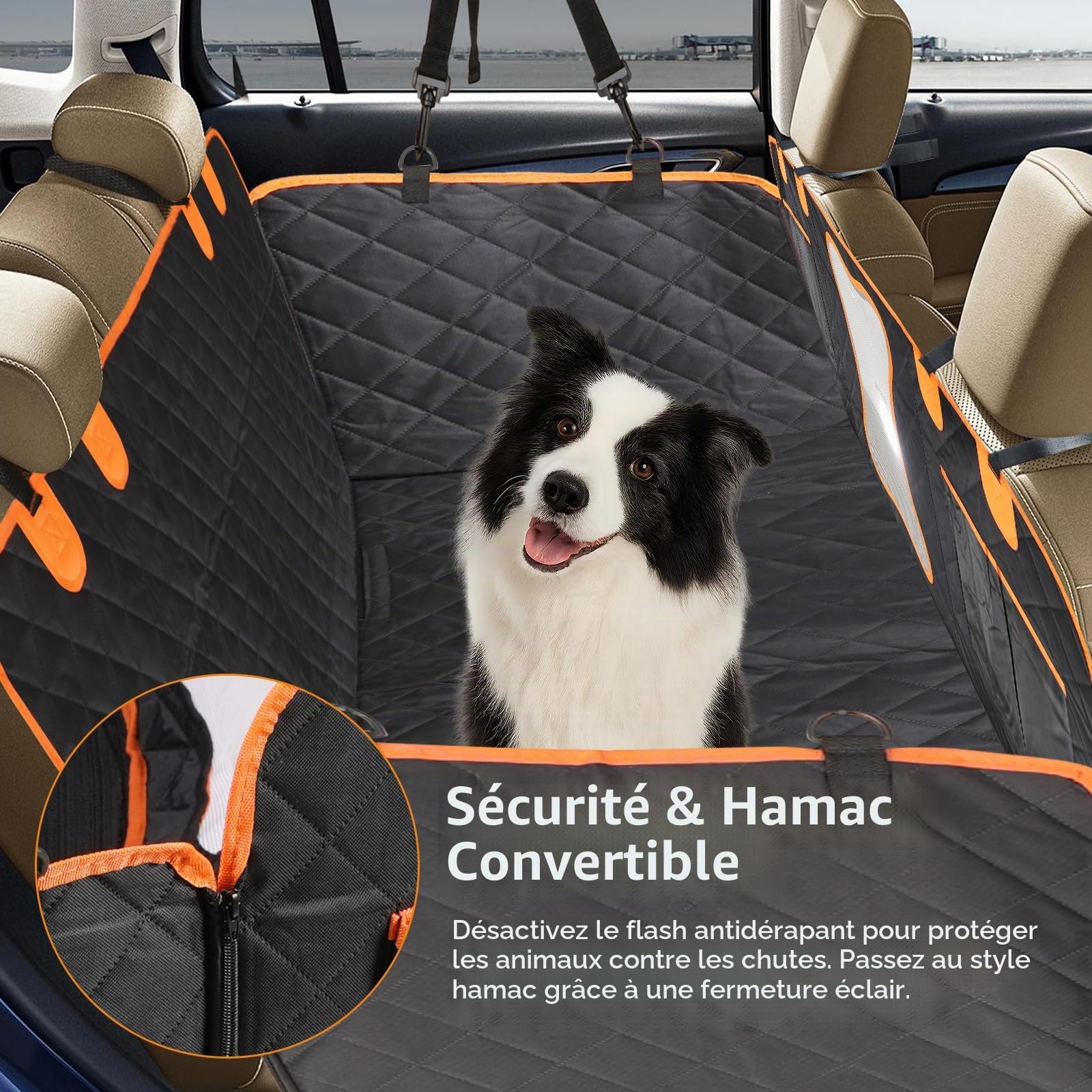Car Dog Protection,Car Seat Cover for Dogs,Protective Car Seat for Dogs,Non-Slip and Waterproof Rear Bench,Waterproof Non-Slip Boot Cover for Dogs,Scratch-Resistant,Rigid Bottom for Cars