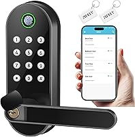 Sifely Fingerprint Smart Door Lock with Handle & Keypad - Bluetooth Keyless Entry, App/Code/Fingerprint, Alexa/Google Compatible, Easy DIY Install for Home/Airbnb