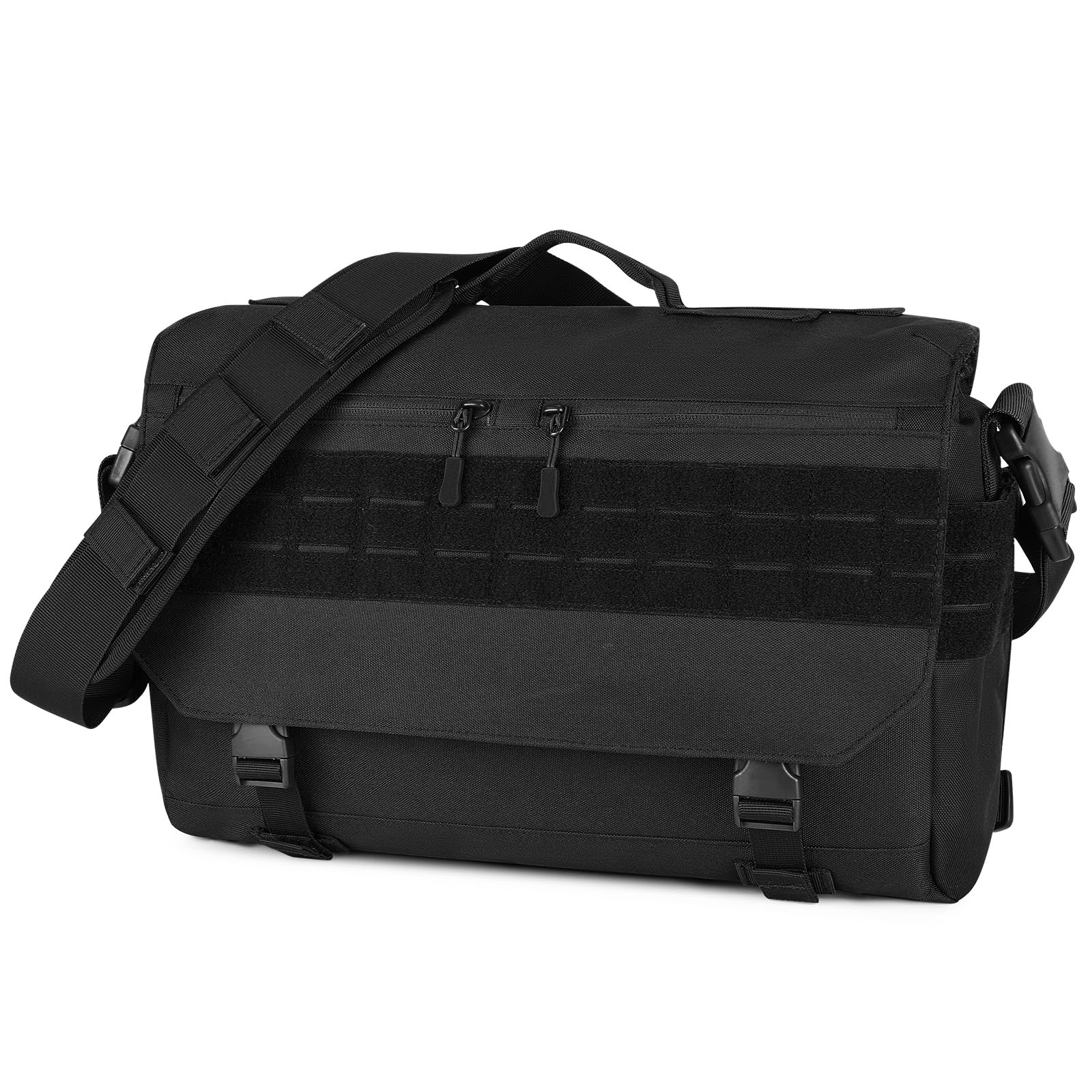 HUNTVP Borsa a Tracolla Uomo Casual Laptop 14 15.6 Pollici Borsa a Spalla Militare Tattico Molle Borsa Messenger per Campeggio Trekking Sport
