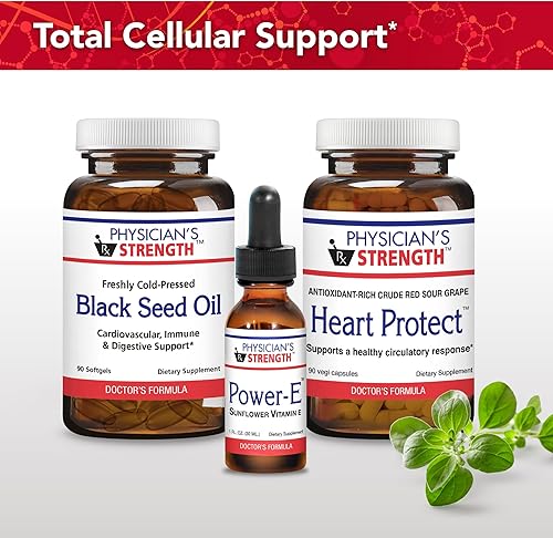 Miniatura 5 de Physician's Strength Aceite de semilla negra, 8 onzas líquidas, apoya una respuesta corporal saludable, recién prensado en frío, sin OMG, 48