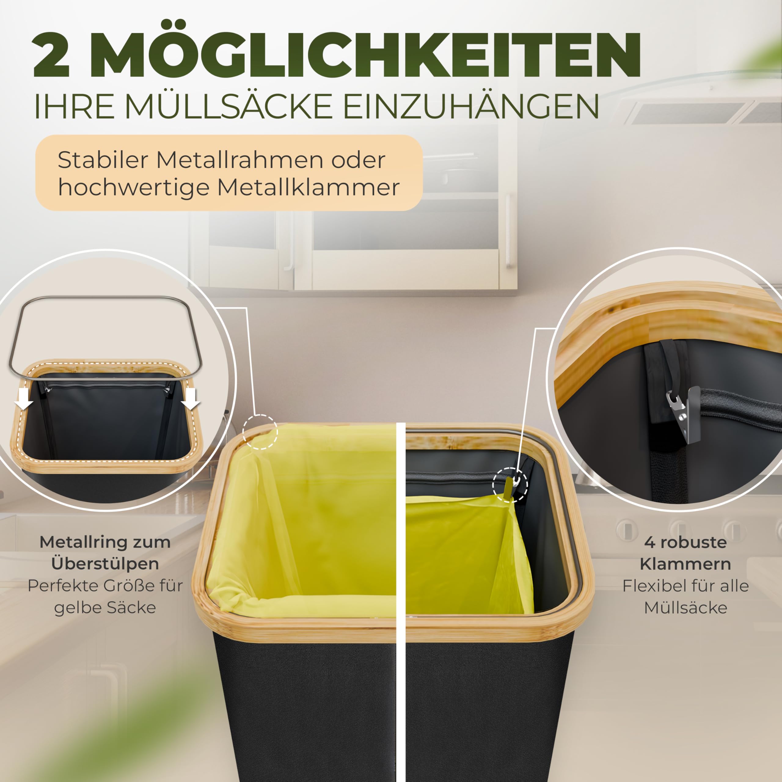 Gele ken Met Treklint | 60 Liter