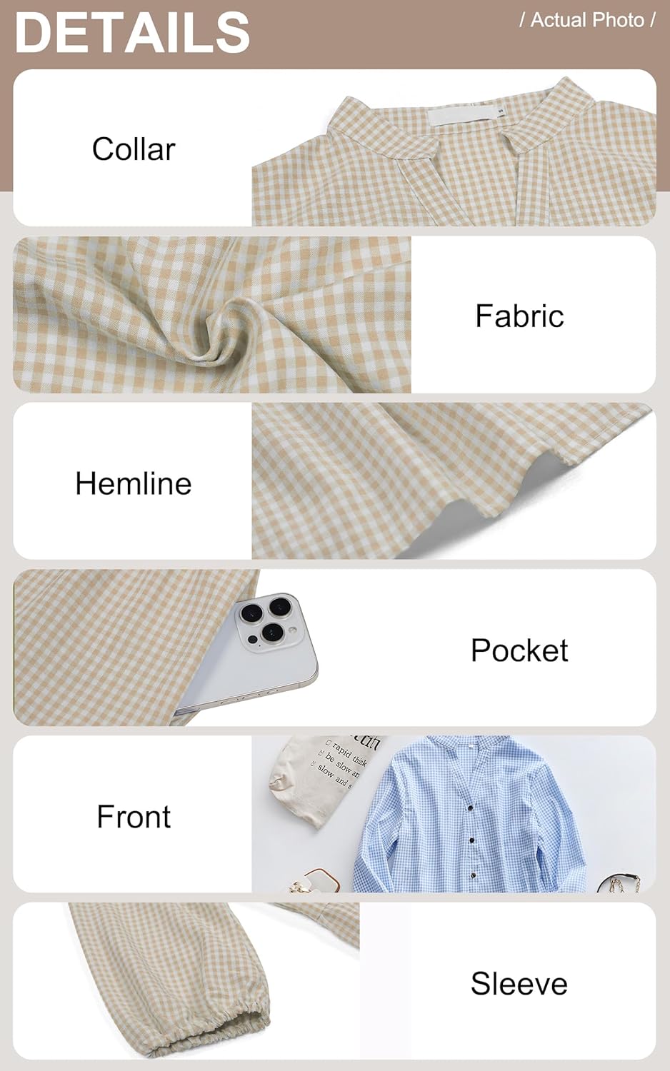 CCTOO Women's Summer Dresses Casual V Neck Button Down 3/4 Sleeve Floral Print Loose Flowy Shirt Dress - Image 5