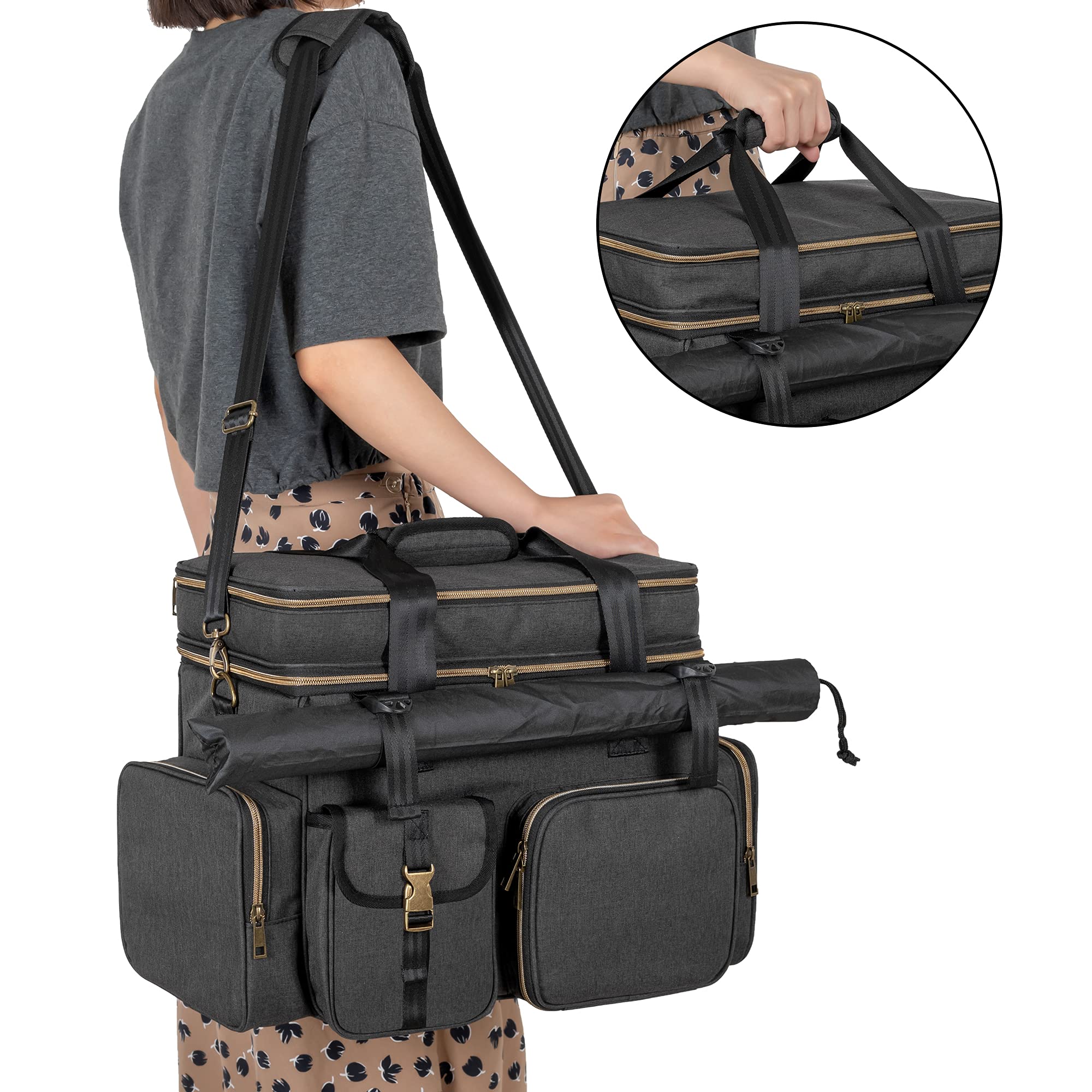 Trunab Bolsa para DND RPG Adventurer's Travel, Bolsa Gran Capacidad Compatible con Battle Mat de Dungeons and Dragons, Compatible con Handbooks, Libros de Reglas