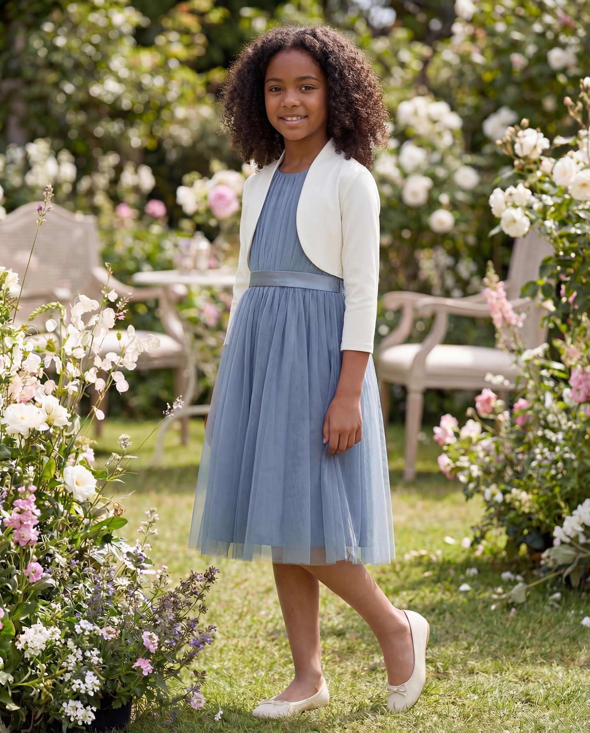 Bolerose Filles Manche 3/4 Formel Enfants Adaptés Boléro
