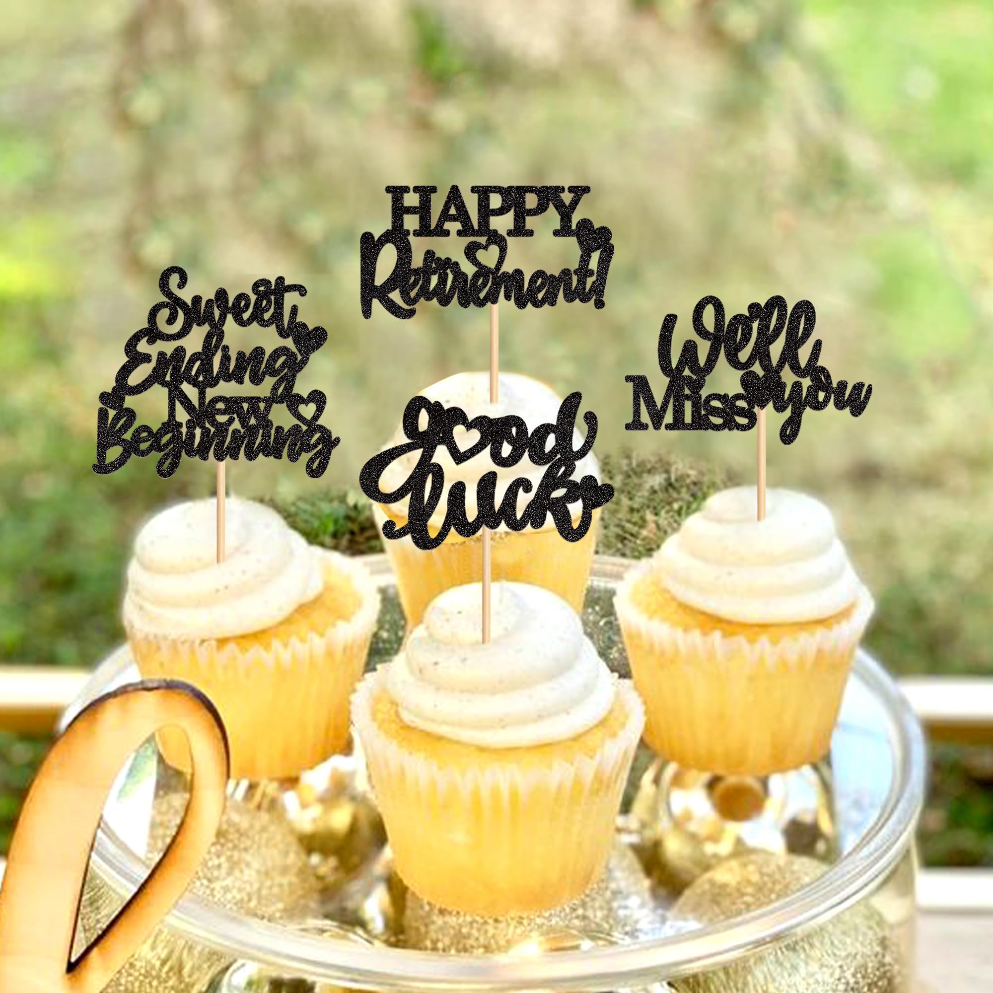 24 Decorazioni Cupcake 'Happy Retirement' - Per Feste Pensionamento E