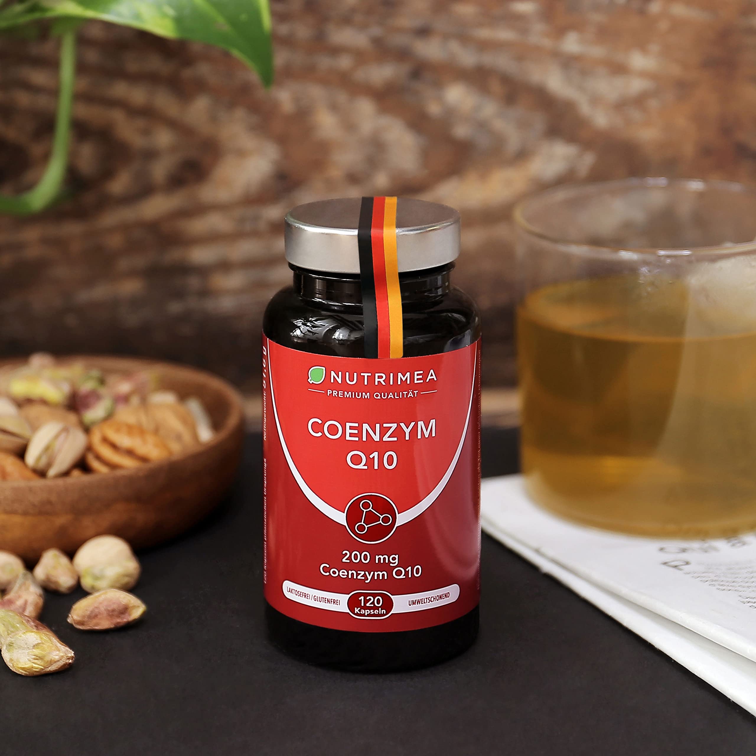 Coenzym Q10 200mg - 120 Vegane Kapseln - Aktive Form - Natürliches Q10 pflanzlicher Fermentation - Nutrimea - Premium Qualität (Packung mit 2)